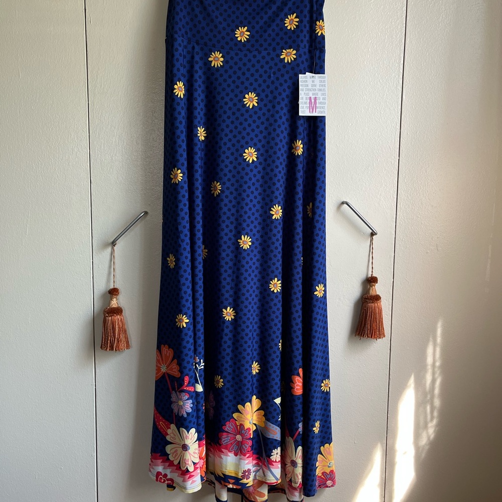 LuLaRoe Medium Floral dipped maxi